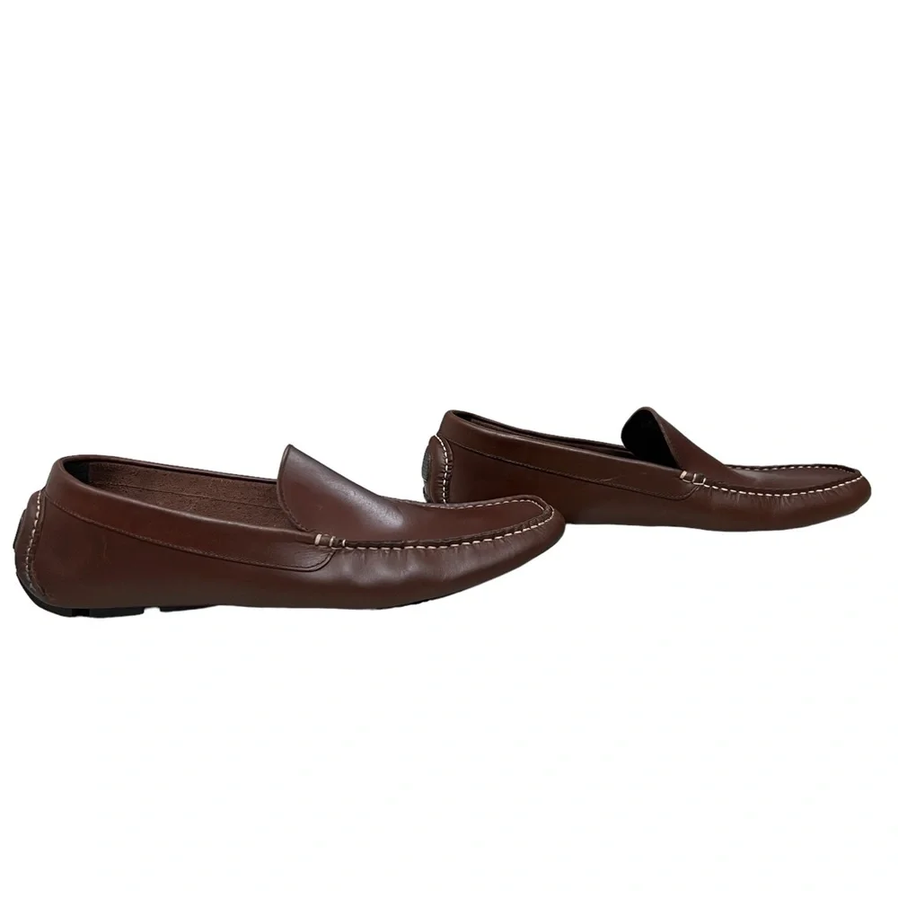 J Crew leather men’s penny loafers shoes size 12
